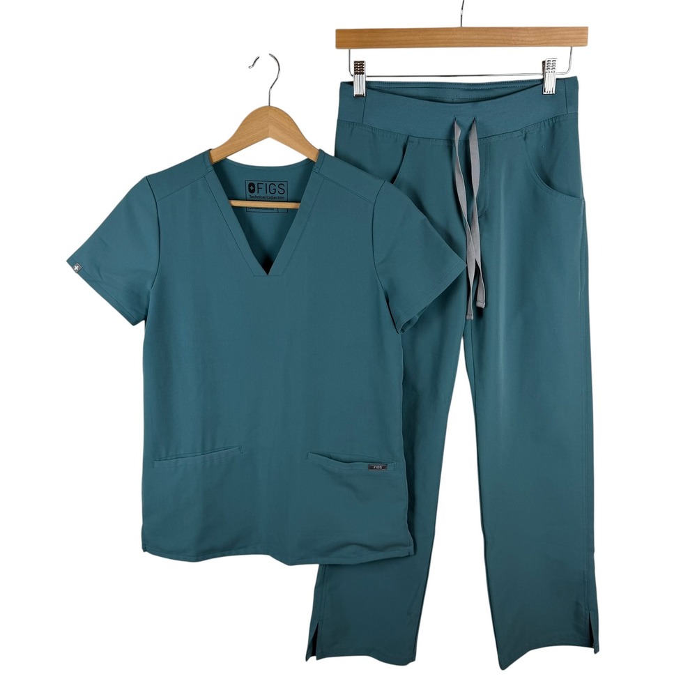 Figs Technical Scrub Set Size XXS Petite Hydrogreen Casma Top Kade Pants Medical